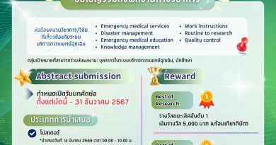 ขอเชิญชวนผู้สนใจส่งผลงานทางวิชาการ